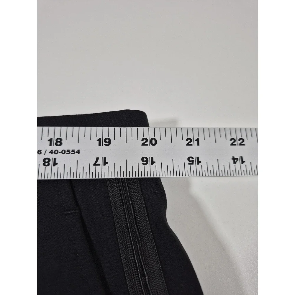 Zanieri Dress Pants Mens 40x37 Black Wool Pleated Tuxedo Stripe Unhemmed Italy